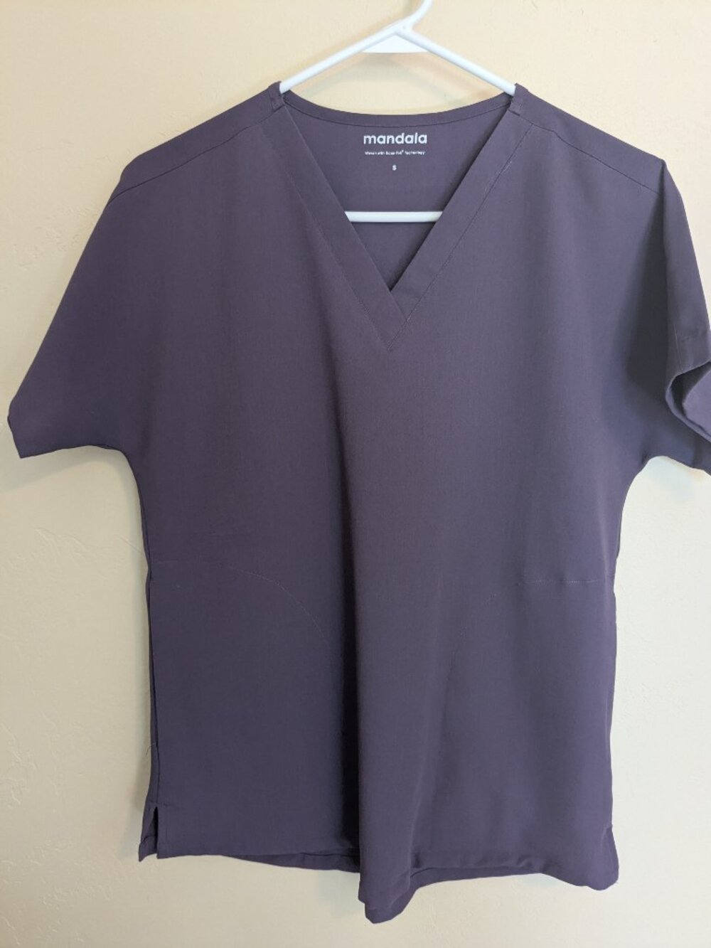 "Dewberry" purple Mandala scrub set - Small top, Medium jogger bottoms